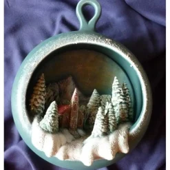 Weihnachtskugel mit Landschaft zum hängen oder stellen