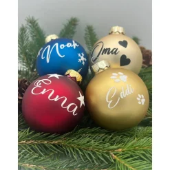 Weihnachtskugel mit Namen, Personalisiert, Christbaumkugel, Weihnachten, Christmas, Geschenk, Geschenke, Liebe, Love