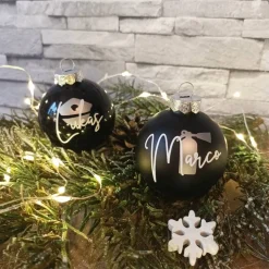 Weihnachtskugel personalisiert – Individuelle Christbaumkugeln aus Glas mit Namen