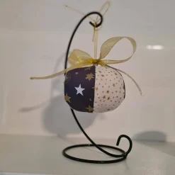 Weihnachtskugel Upcycling aus Stoff | Christbaumkugel Weihnachtsdeko | Handmade Tischdeko & nachhaltige Dekoidee