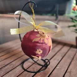 Weihnachtskugel Upcycling aus Stoff | Christbaumkugel Weihnachtsdeko | Handmade Tischdeko & nachhaltige Dekoidee