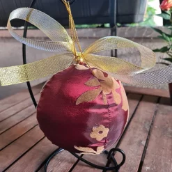 Weihnachtskugel Upcycling aus Stoff | Christbaumkugel Weihnachtsdeko | Handmade Tischdeko & nachhaltige Dekoidee