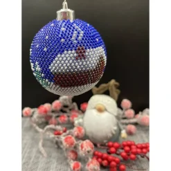 Weihnachtskugeln / Weihnachtsbaumschmuck/ Christbaumschmuck gehäkelt mit Baumwollgarn und kleinen Glasperlen