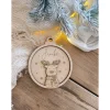 Weihnachtskugeln Elch Personalisiert aus Holz Christbaumkugel Personalisiertes Geschenk-Weihnachtsbaumdekoration