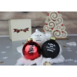 Weihnachtskugeln mit Foto, Logo, für Paten mit Ultraschallbild