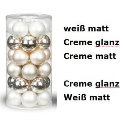 Weihnachtskugeln personalisiert mit Namen, Weihnachtsbaumkugeln aus Glas (Durchmesser 6cm) in 24 verschiedenen Farben