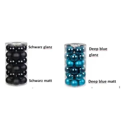 Weihnachtskugeln personalisiert mit Namen, Weihnachtsbaumkugeln aus Glas (Durchmesser 6cm) in 24 verschiedenen Farben