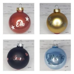 Weihnachtskugeln personalisiert, Geschenke, Weihnachten, Christmas, verschiedene Motive, Wunschnamen, Namen