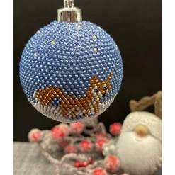 Weihnachtskugeln/Weihnachtsbaumschmuck /Christbaumschmuck gehäkelt mit Baumwollgarn und kleinen Glasperlen