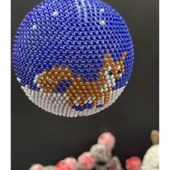 Weihnachtskugeln/Weihnachtsbaumschmuck /Christbaumschmuck gehäkelt mit Baumwollgarn und kleinen Glasperlen