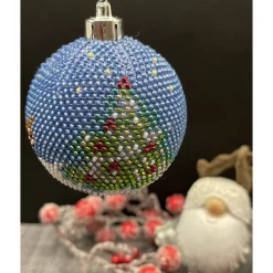 Weihnachtskugeln/Weihnachtsbaumschmuck /Christbaumschmuck gehäkelt mit Baumwollgarn und kleinen Glasperlen