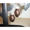 Weihnachtskugel-Ohrringe, Christbaumkugeln, Weihnachtskugeln, Ohrringe Ornament braun