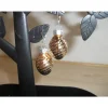 Weihnachtskugel-Ohrringe, Christbaumkugeln, Weihnachtskugeln, Ohrringe Ornament gold
