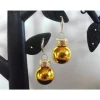 Weihnachtskugel-Ohrringe, Christbaumkugeln, Weihnachtskugeln, Ohrringe Gold