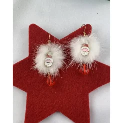 Weihnachtsmann * Santa Claus * Bommel * Puschel * Weihnachtsohrringe * X-Mas * Adventskalenderfüllung * Mitbringsel * Hä