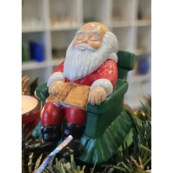 Weihnachtsmann aus Keramik - Schlafender Santa Claus -