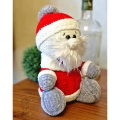 Weihnachtsmann gehäkelt, handgemachte Nikolaus, Santa Klaus Plüsch Deko