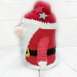 Weihnachtsmann mit Sack, Klorollenversteck für 3 Rollen