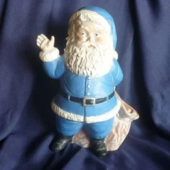 Weihnachtsmann mit Sack zum Befüllen,Blau,Handarbeit