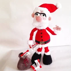 Weihnachtsmann Nikolaus Deko Weihnachten Winter Advent Gutschein Geldgeschenk Adventskalender LED Laterne Amigurumi