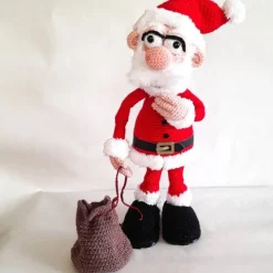 Weihnachtsmann Nikolaus Deko Weihnachten Winter Advent Gutschein Geldgeschenk Adventskalender LED Laterne Amigurumi