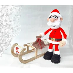 Weihnachtsmann Nikolaus Deko Weihnachten Winter Advent Gutschein Geldgeschenk Adventskalender LED Laterne Amigurumi