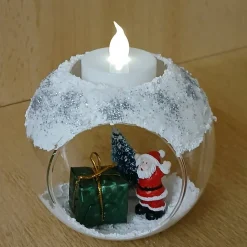 Weihnachtsmann Windlicht, Winter Windlicht, Weihnachten Windlicht, Winterdeko Windlicht, Weihnachten Windlichtglas