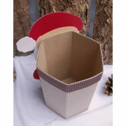 Weihnachtsmann-Geschenkbox groß, Geschenk zum Nikolaustag, Weihnachtsgeschenk, Mitbringsel, Handarbeit aus Wellpappe