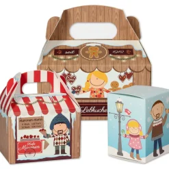 Weihnachtsmarkt Adventskalender zum Befüllen - Weihnachtskalender mit 24 Schachteln und Adventskalenderzahlen - wiederve