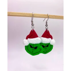 Weihnachts-Ohrringe "Grinch"