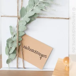 Weihnachtspost - Stempel mit Zuckerstange und Stern - 2 verschiedene Größen - Motiv: 857