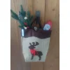 Weihnachtssack mit Namen – Jutebeutel mit Renntierapplikation, Nikolaussack, Säckchen aus Jute und Filz, pers