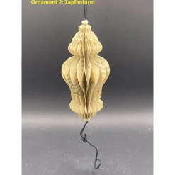 Weihnachtsschmuck aus Papier alte Buchseiten Upcycling Wabenoptik Christbaumschmuck