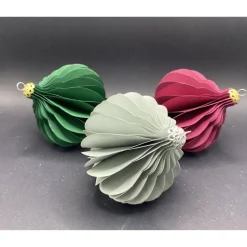 Weihnachtsschmuck aus Papier Wabenoptik Christbaumschmuck