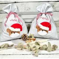 Weihnachtssäckchen Bär Bärchen Nikolaussäckchen personalisiert mit Name