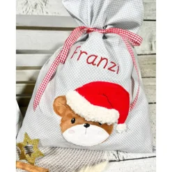 Weihnachtssäckchen Bär Bärchen Nikolaussäckchen personalisiert mit Name