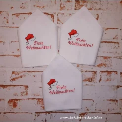 Weihnachtsservietten mit Frohe Weihnachten
