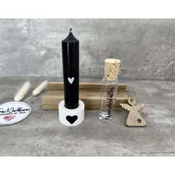 Weihnachtsset, Wunscherfüller inkl. Kerzenhalter, Kerze nach Wahl in Holzverpackung, Kleinigkeit, Holzanhänger