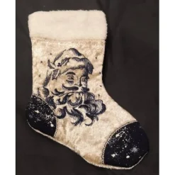 Weihnachtssocke Weihnachtsmann 01 - bestickt , 14x28cm