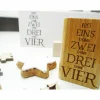 Weihnachtsstempel "erst eins dann zwei dann drei dann vier" für Geschenketiketten, Geschentüten, Weihnachtspost