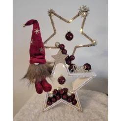 Weihnachtsstern in Beige/braun mit Gold , Sofortkauf, Geschenk, Weihnachten ,Deko,UNIKAT