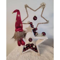 Weihnachtsstern in Beige/braun mit Gold , Sofortkauf, Geschenk, Weihnachten ,Deko,UNIKAT