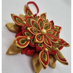 Weihnachtsstern in Gold-Rot, Durchmesser ca. 10-11 cm
