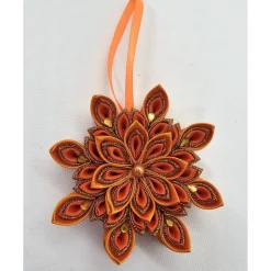 Weihnachtsstern in Orange, Durchmesser ca. 10-11 cm