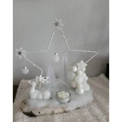 Weihnachtsstern in Weiß , Sofortkauf, Geschenk, Weihnachten,Deko, UNIKAT