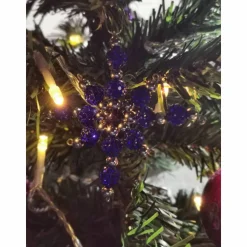 Weihnachtssterne - Adventssterne - Sternanhänger als Schmuck, auch für den Weihnachtsbaum, Klein, Blau