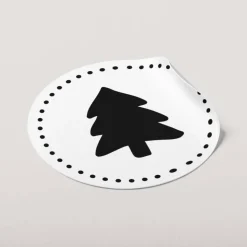 Weihnachtssticker Set *Christmas Joy* / 10 runde Aufkleber ∅ 50 mm
