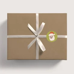 Weihnachtssticker Set *Groovy Christmas* / 24 runde Aufkleber / ∅ 40 mm