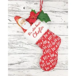 Weihnachtsstiefel Nikolaussocke mit deinem Wunschtext handmade