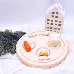 Weihnachtsteller personalisiert | Rentierteller | Nikolausteller | Weihnachtsbrauch Kinder | Weihnachtsmann Tablett